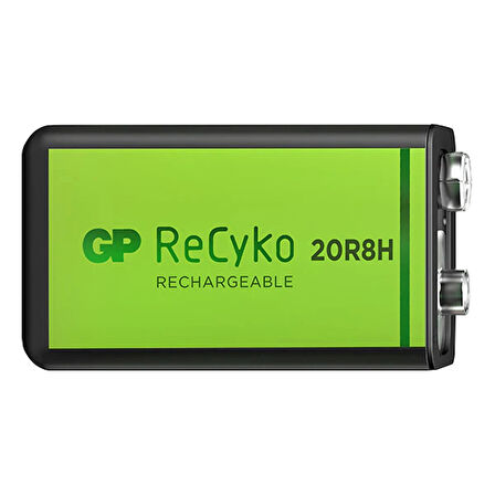 GP RECYKO 9 VOLT 200 MAH NI-MH ŞARJLI PİL GP20R8H-2E1-(GPRHV208R075) (4825)