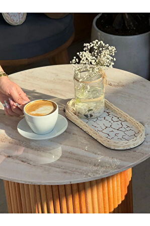 Kahverengi Desenli Tabanlıklı Düzenleyici/ Organizer/ Tepsi