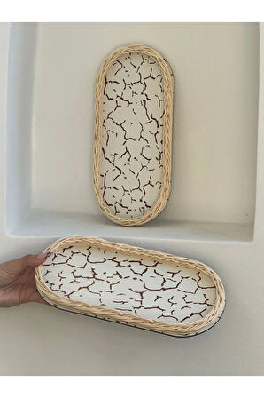 Kahverengi Desenli Tabanlıklı Düzenleyici/ Organizer/ Tepsi