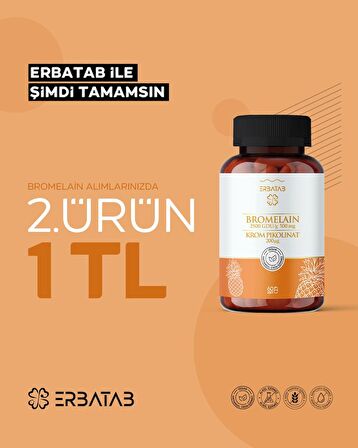 Erbatab Bromelain Krompikolinat 60 Kapsül