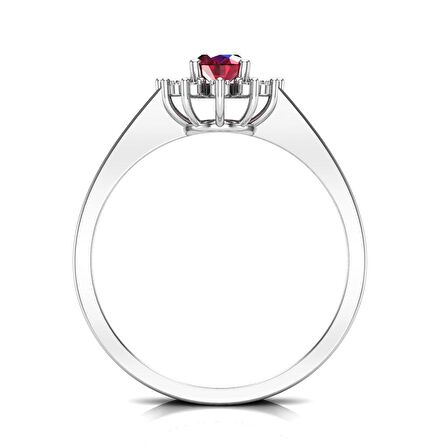 0,60 Karat Pırlantalı Yakut Yüzük