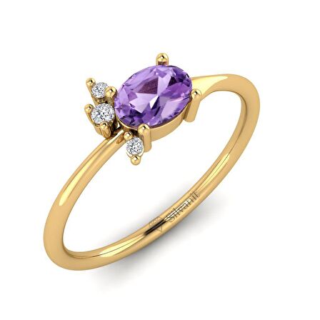 Tasarım Renkli Taşlı Pırlanta Yüzük