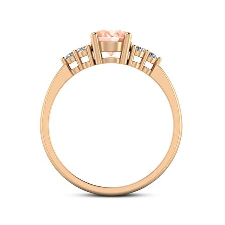Morganite Oval Pırlanta Yüzük