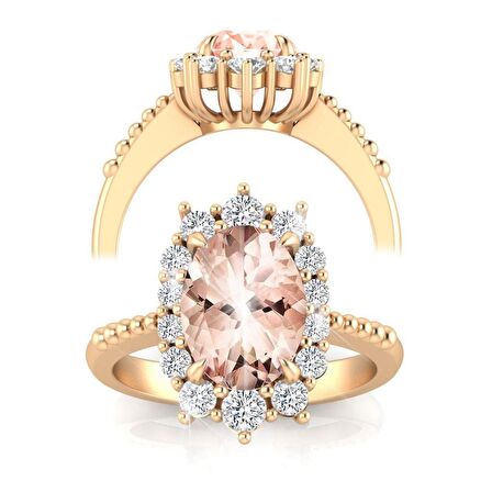 Morganite Pırlanta Yüzük