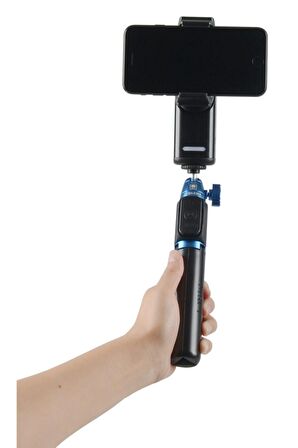 Vk-2k Mobil Gimbal + Çok Fonksiyonlu Masa Üstü Tripod Seti Siyah