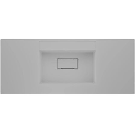 Real Stone Flatstone 60x50 Beyaz Etajerli Granit Banyo Lavabosu