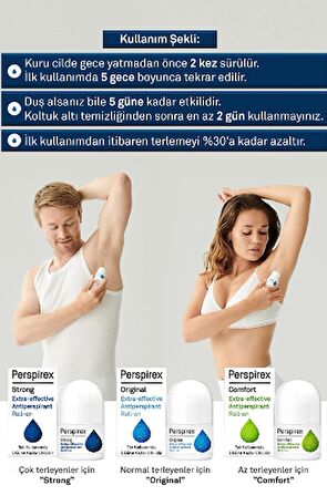 Perspirex Konfor Terleme Önleyici 2'li ve Orijinal Antiperspirant Roll-on 20 Ml