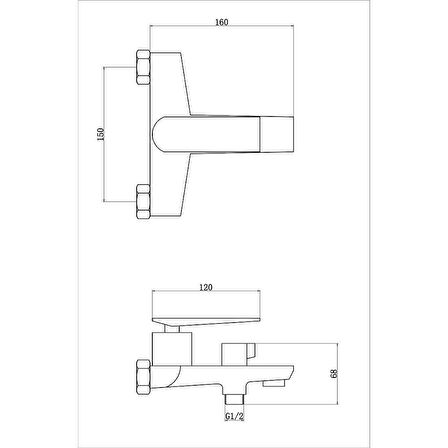 Fleko Mustang C320 Banyo Bataryası Siyah