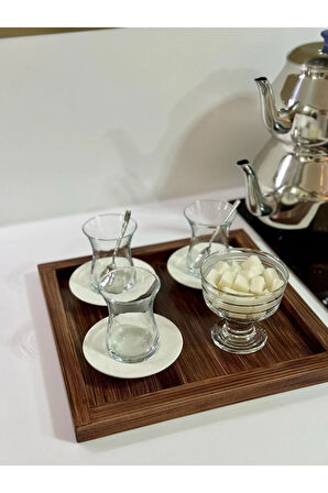 Eskitme Tepsi Sunum Dekorasyon Düzenleyici Ahşap Tepsi