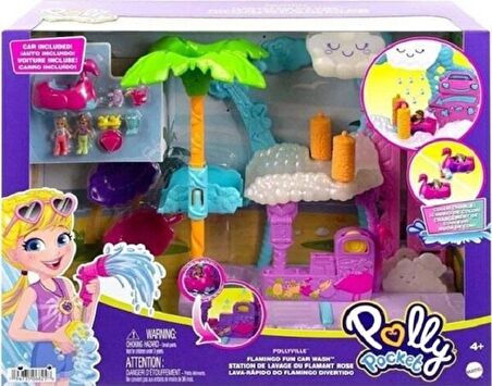 Polly Pocket Flamingo Araba Su Eğlencesi Seti