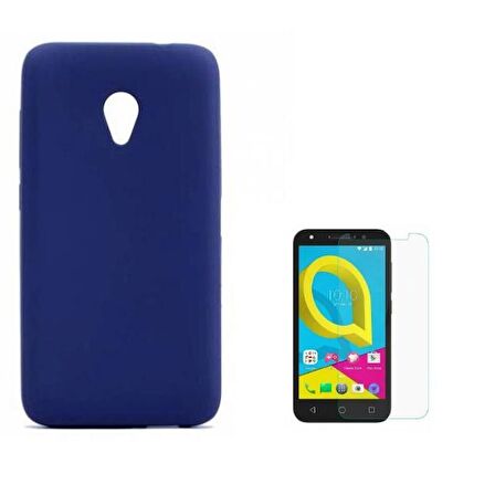 Smcase Alcatel U5 Silikon Kılıf  Nano Ekran Koruyucu