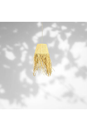 Agios Rafya Hasır Uzun Saçaklı Bohem Avize Sarkıt