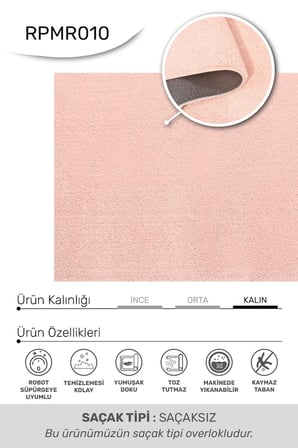 ANATOLIA HALI/Pars-PEMBE-Premium Kadifemsi Halı Oturma Odası-Salon
