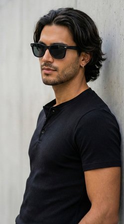 101 C3 Black/Black De Valentini Polarize Güneş Gözlüğü