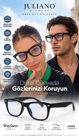 Wayfarer  JULIANO Mavi Işık Korumalı Gözlük