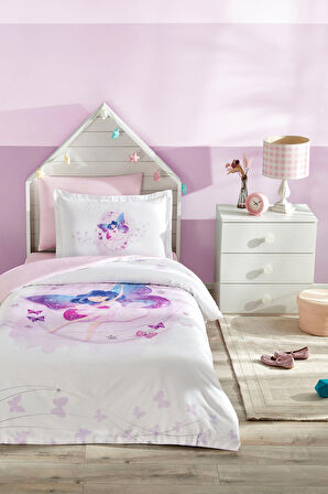 Özdilek Fairies Tek Kişilik Lastikli Çarşaf Nevresim Takımı