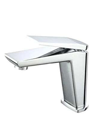 Modern Premium Lavabo Bataryası Sıcak-Soğuk Girişli Krom