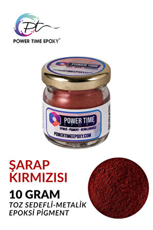 Sedefli Metalik Toz Pigment Boya / Şarap Kırmızısı / Epoksi Için 10 GRAM
