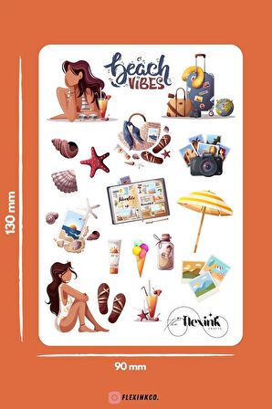 Yaz Gezisi Sticker Scrapbook Ajanda Journal Bullet Planner Telefon Çıkartma