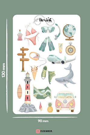 Yaz Günlüğü Sticker Scrapbook Ajanda Journal Bullet Planner Telefon Çıkartma