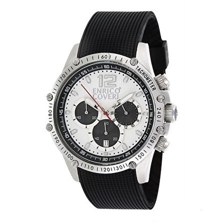 Enrico Coveri Siyah Erkek Kol Saati Silikon Çalışır Fonksiyonlu
