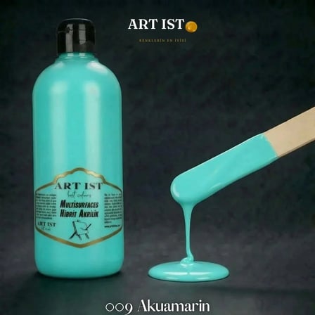 ART IST Multisurfaces Su Bazlı Akrilik Boya 500 ml - 009 Akuamarin