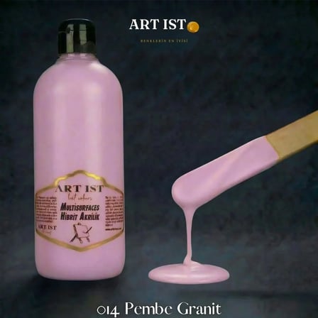 ART IST Multisurfaces Su Bazlı Akrilik Boya 500 ml - 014 Pembe Granit