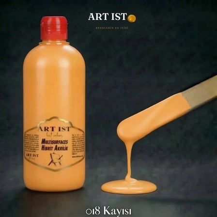 ART IST Multisurfaces Su Bazlı Akrilik Boya 500 ml - 018 Kayısı