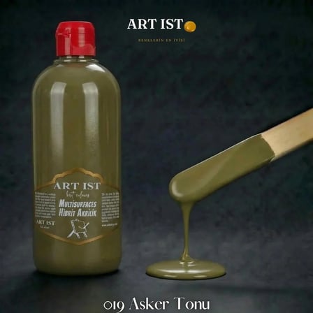 ART IST Multisurfaces Su Bazlı Akrilik Boya 500 ml - 019 Asker Tonu