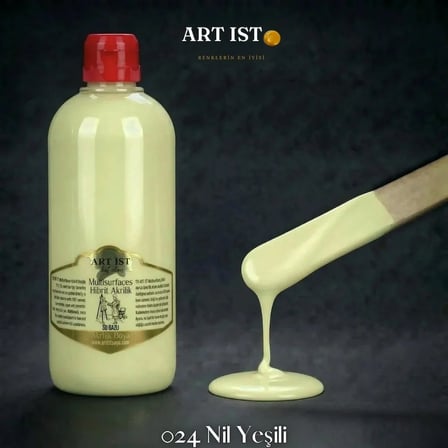 ART IST Multisurfaces Su Bazlı Akrilik Boya 500 ml - 024 Nil Yeşili