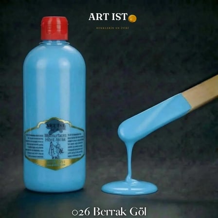 ART IST Multisurfaces Su Bazlı Akrilik Boya 500 ml - 026 Berrak Göl