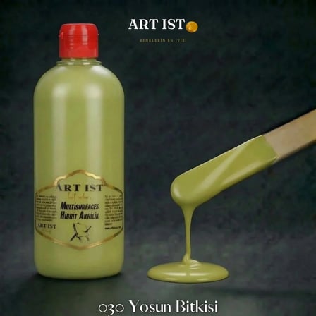ART IST Multisurfaces Su Bazlı Akrilik Boya 500 ml - 030 Yosun Bitkisi