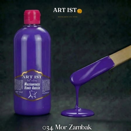 ART IST Multisurfaces Su Bazlı Akrilik Boya 500 ml - 034 Mor Zambak