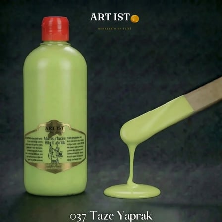 ART IST Multisurfaces Su Bazlı Akrilik Boya 500 ml - 037 Taze Yaprak