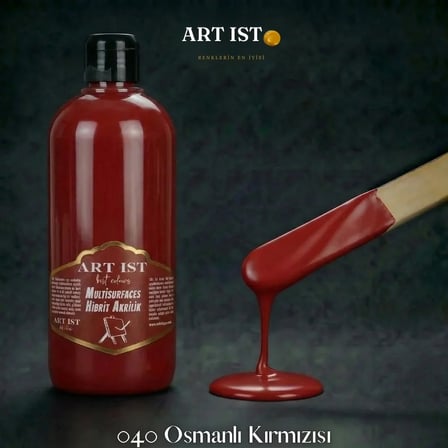 ART IST Multisurfaces Su Bazlı Akrilik Boya 500 ml - 040 Osmanlı Kırmızı