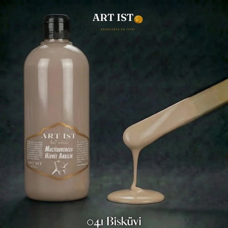 ART IST Multisurfaces Su Bazlı Akrilik Boya 500 ml - 041 Bisküvi