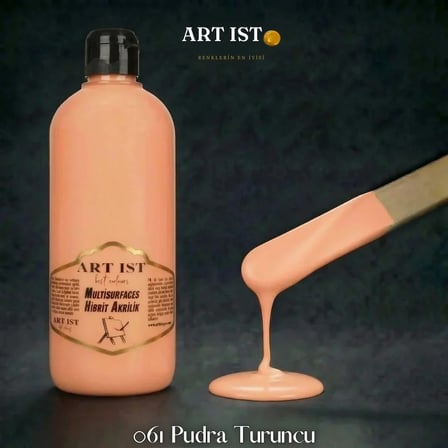 ART IST Multisurfaces Su Bazlı Akrilik Boya 500 ml - 061 Pastel Turuncu