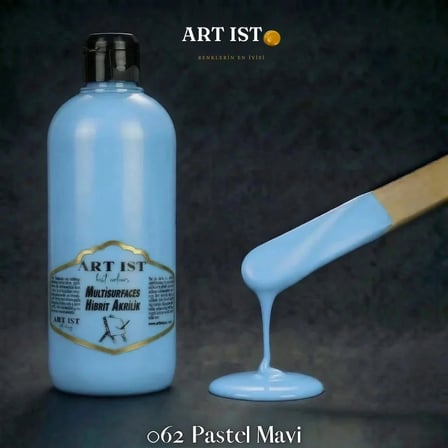 ART IST Multisurfaces Su Bazlı Akrilik Boya 500 ml - 062 Pastel Mavi