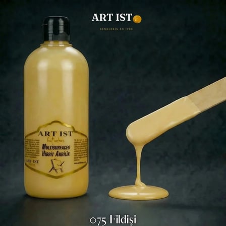 ART IST Multisurfaces Su Bazlı Akrilik Boya 500 ml - 075 Fildişi