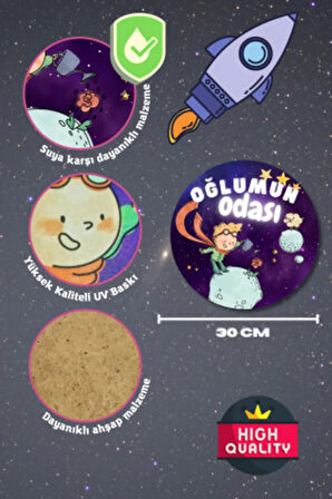 Çocuk Odası Tablo Ahşap Kapı Duvar Tablosu Nd-02