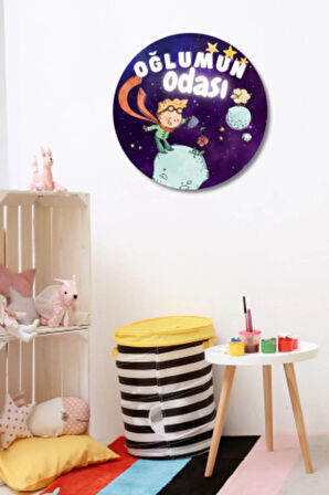 Çocuk Odası Tablo Ahşap Kapı Duvar Tablosu Nd-02