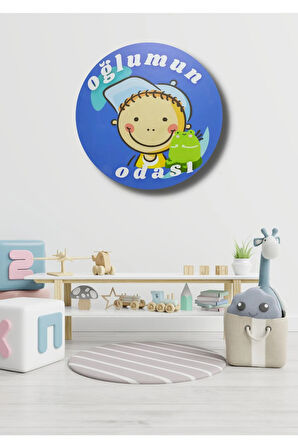 Çocuk Odası Tablo Ahşap Kapı Duvar Tablosu Nd-03