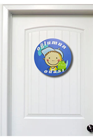 Çocuk Odası Tablo Ahşap Kapı Duvar Tablosu Nd-03