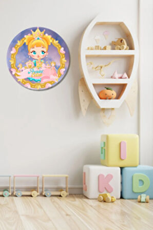 Çocuk Odası Tablo Ahşap Kapı Duvar Tablosu Nd-01