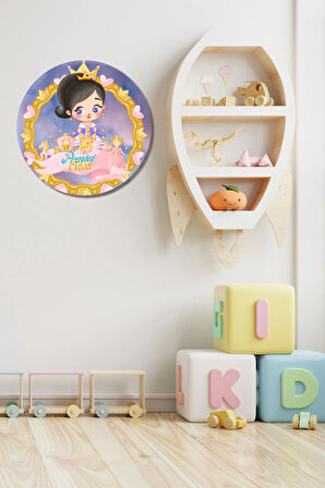 Çocuk Odası Tablo Ahşap Kapı Duvar Tablosu Nd-03