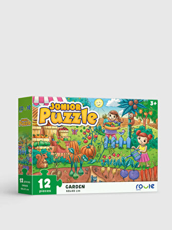 Eğitici Çocuk Kutu Oyunu Junıor Bahçe Puzzle 12 Parça Puzzle 3+ Yaş