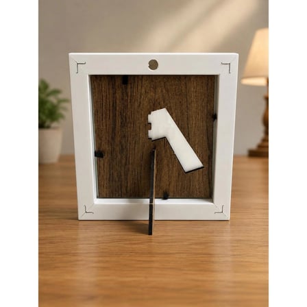Dekoratif Çerçeve 10x10 cm - Ahşap Arkalıklı Masaüstü Sanat Çerçeve