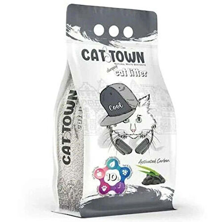 CAT TOWN AKTİF KARBONLU KEDİ KUMU 10LT