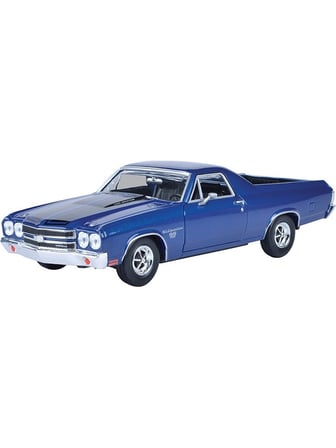 Motormax 1970 Chevy El Camino Ss 396 1:24 Diecast Model Araba Mavi