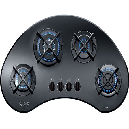 TEKA VR 90 4G AI AL TR KRİSTAL CAM GAZLI OCAK SİYAH